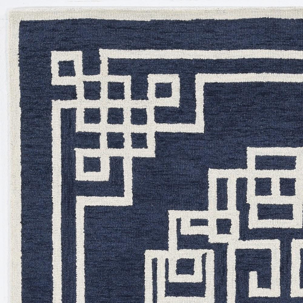Kas Gramercy 1613 Navy Ivory Transitional Hand Tufted Rug