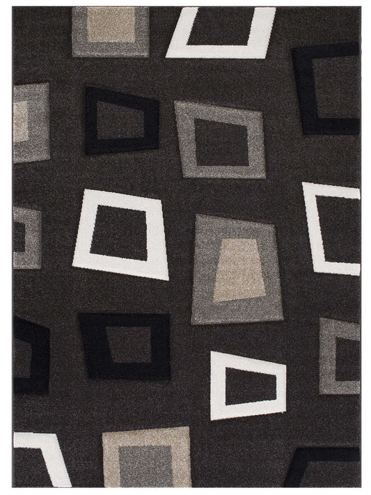 American Cover Design Hollywood H280 Brown  Modern Machine Woven Rug