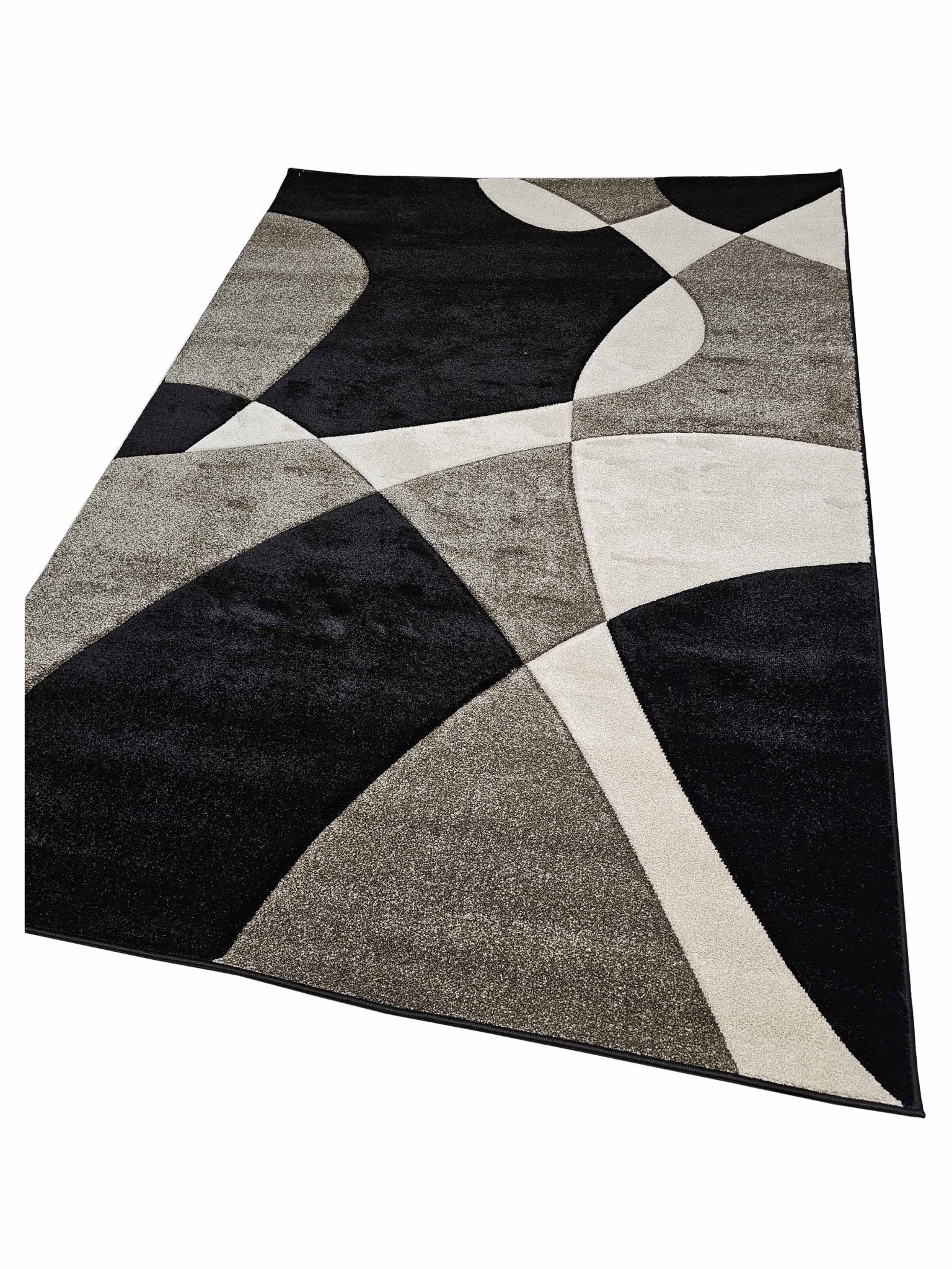 American Cover Design Hollywood H - 284 Black Modern Machinemade Rug - Rugs - American Cover Design - Atlanta Designer Rugs