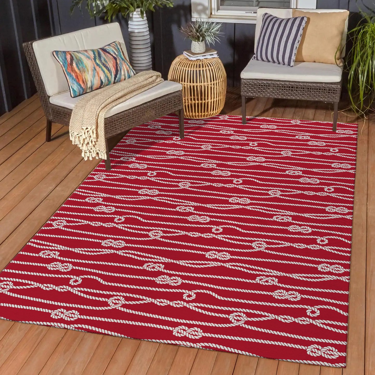 Dalyn Rugs Harbor  Red  Coastal