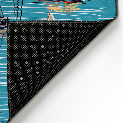 Dalyn Rugs Harbor  Teal  Coastal