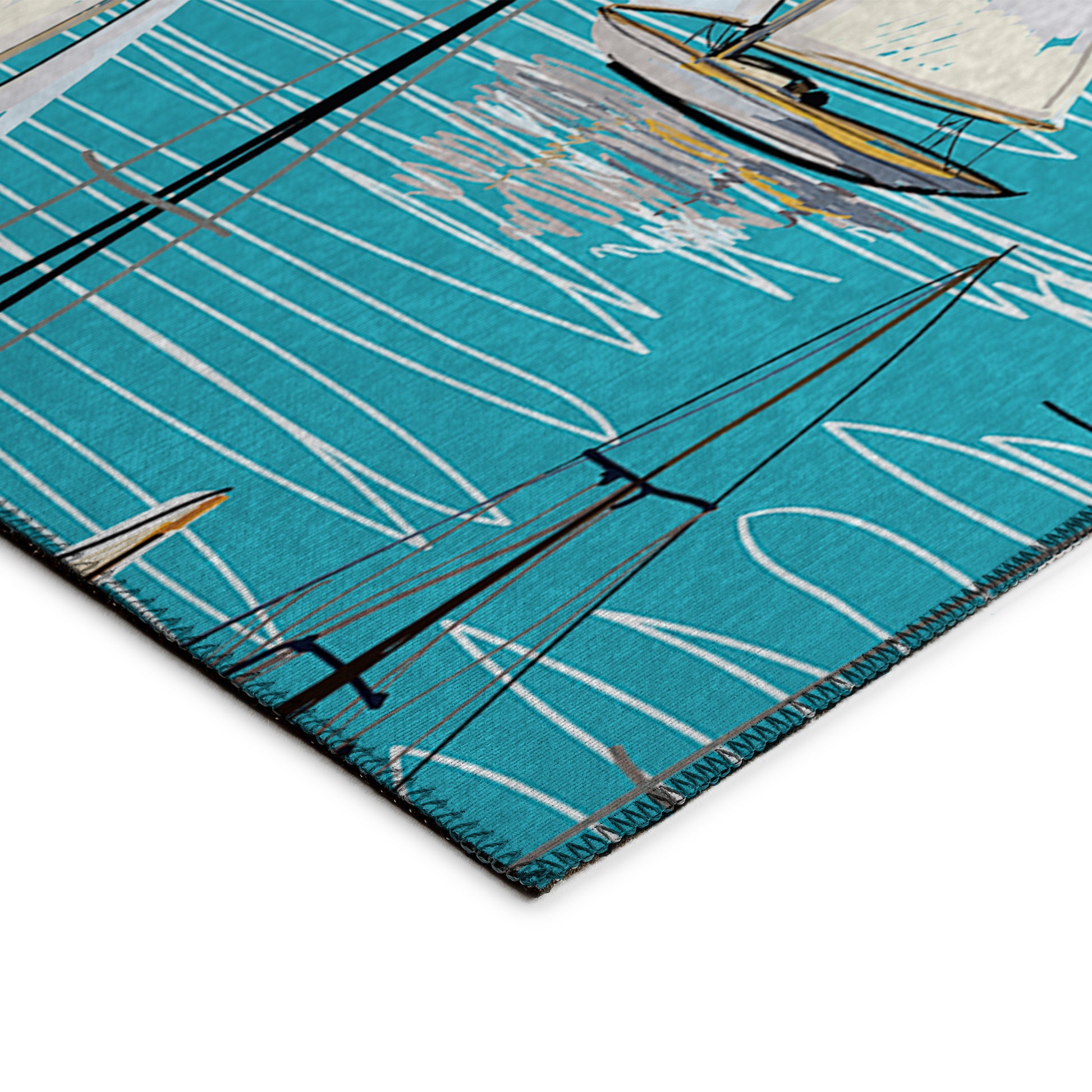 Dalyn Rugs Harbor  Teal  Coastal