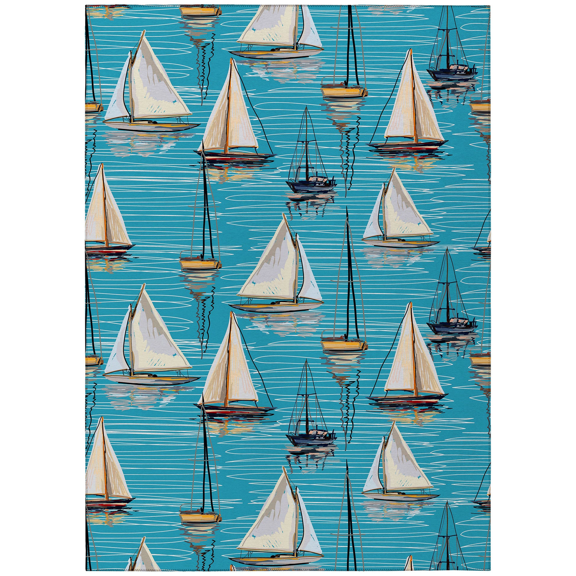 Dalyn Rugs Harbor  Teal  Coastal