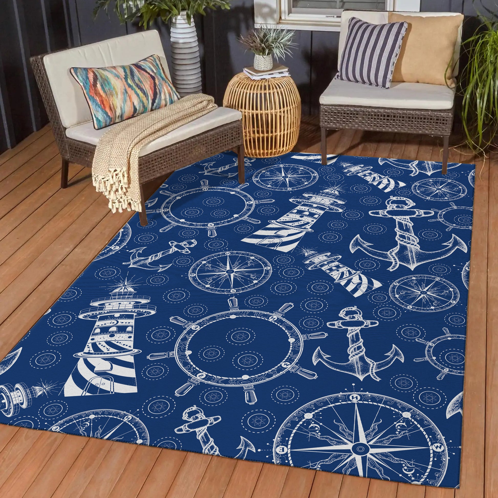 Dalyn Rugs Harbor  Navy  Coastal