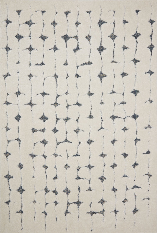 Loloi II Hagen  White Navy Contemporary