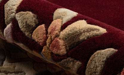 Momeni Harmony India  Burgundy  Transitional