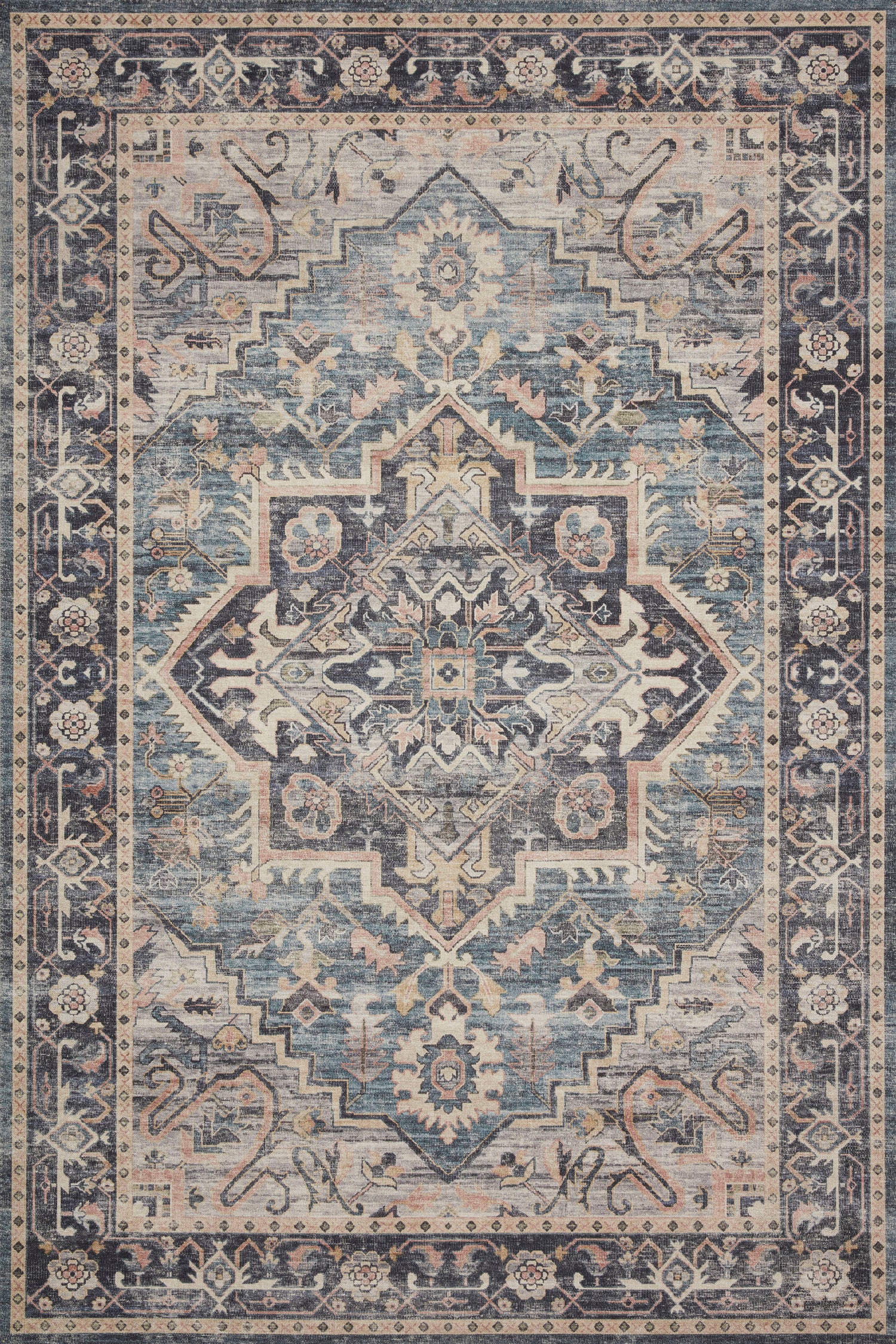 Loloi Hathaway  Navy Multi Traditional