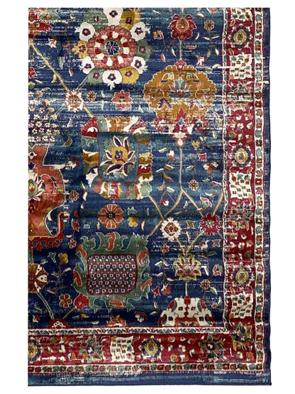 Artisan Laila Dk.Blue Dk.Rose Traditional Machinemade Rug - Rugs - Artisan - Atlanta Designer Rugs