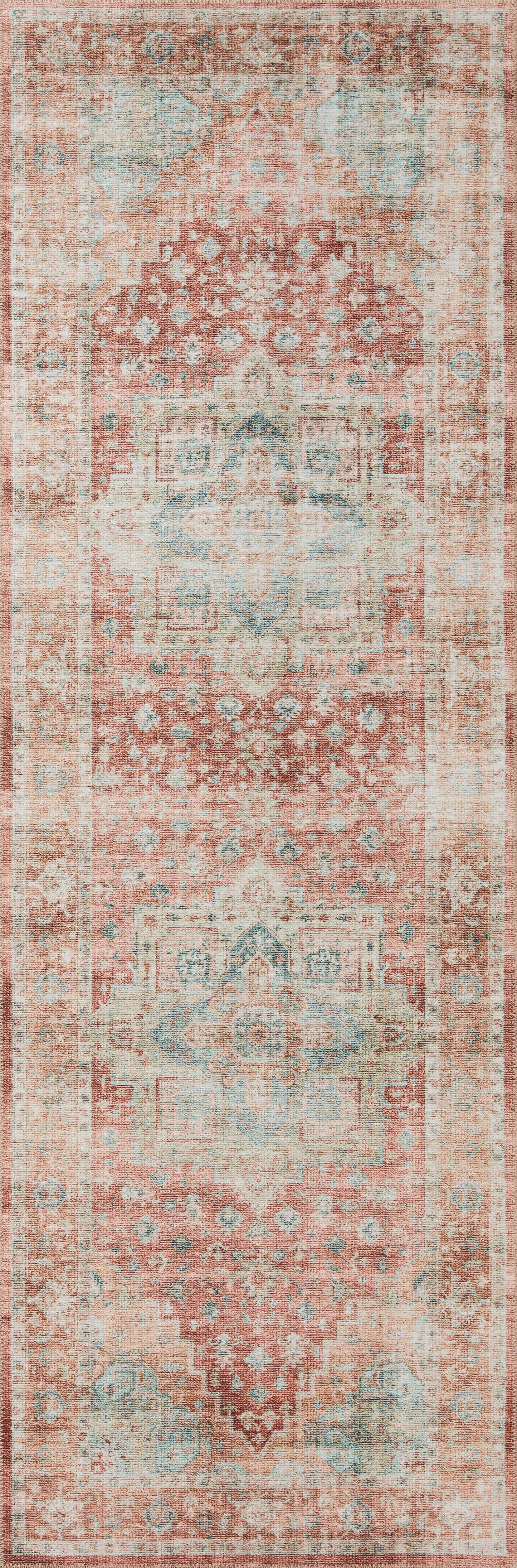 Loloi Heidi  Terracotta Aqua Traditional