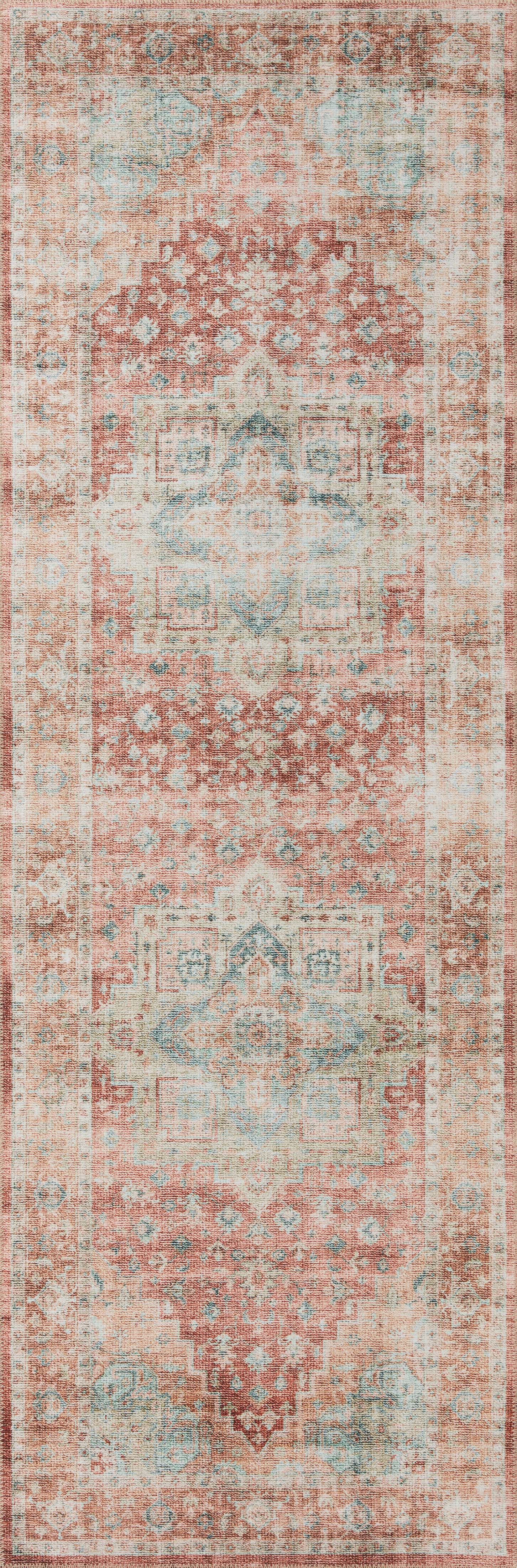 Loloi Heidi  Terracotta Aqua Traditional