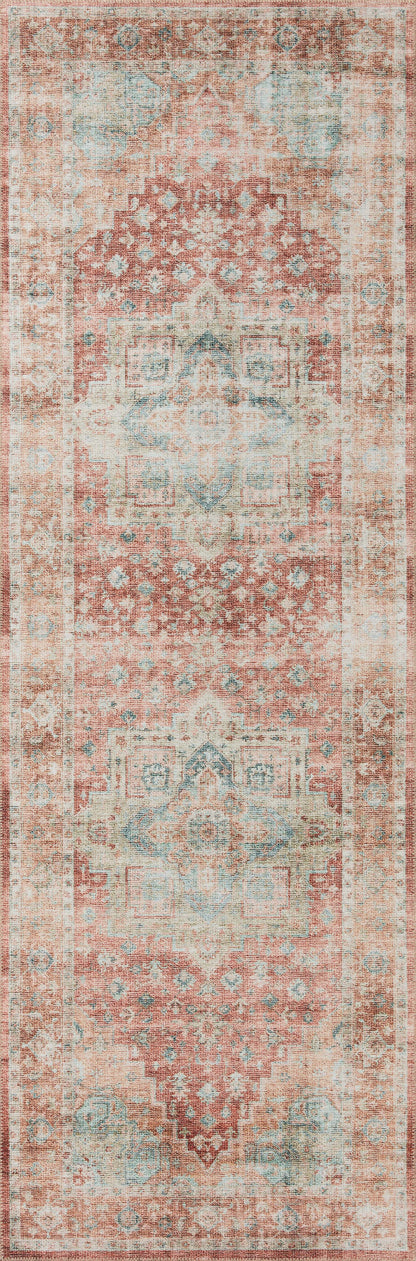 Loloi Heidi  Terracotta Aqua Traditional