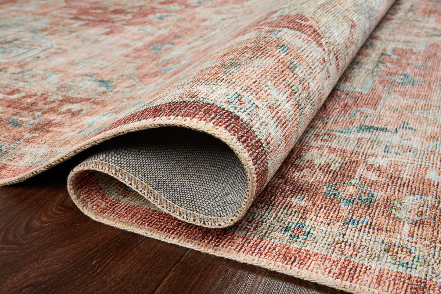 Loloi Heidi  Terracotta Aqua Traditional