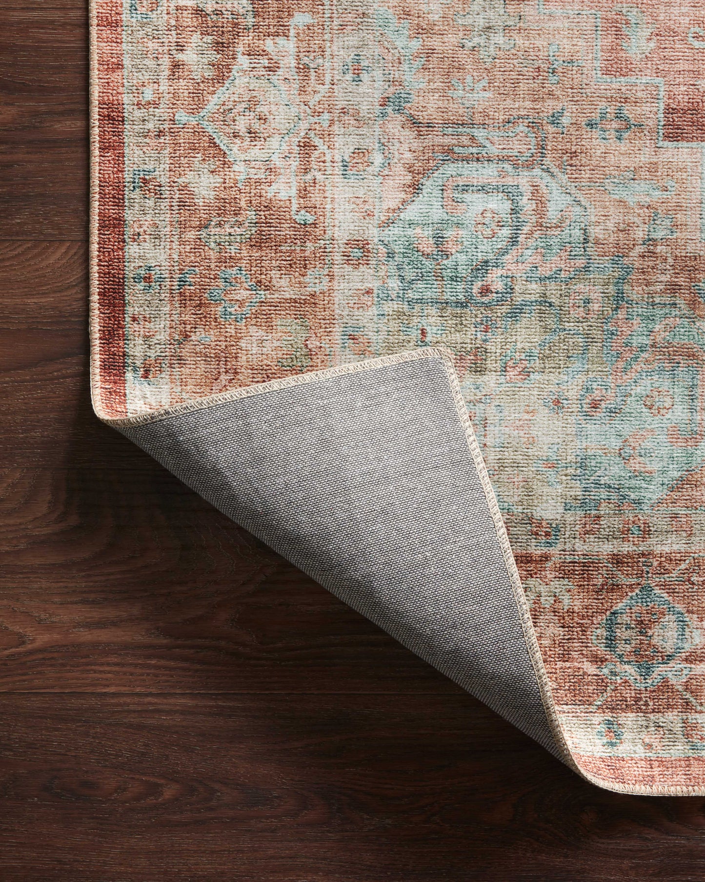 Loloi Heidi  Terracotta Aqua Traditional