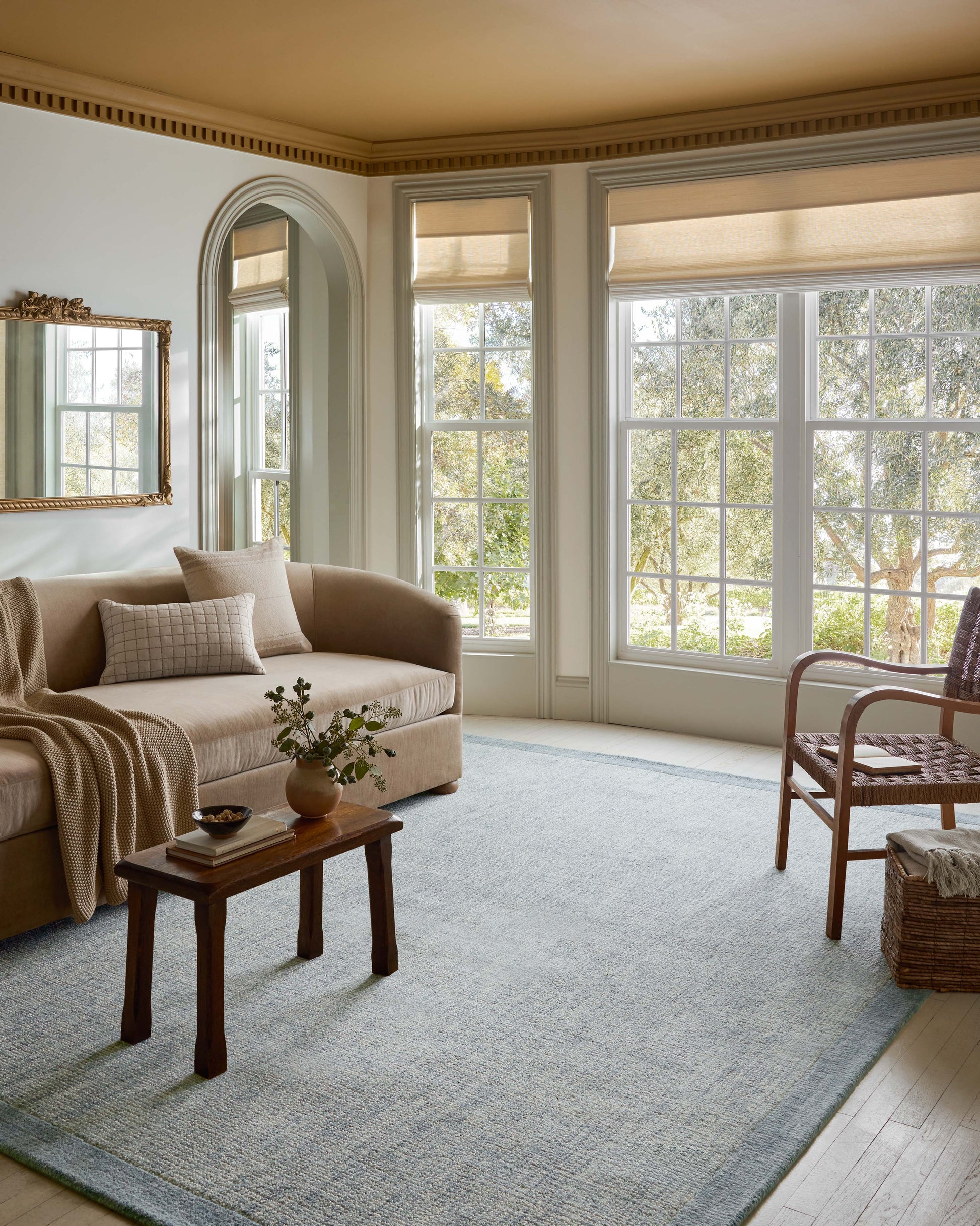 Magnolia Home by Joanna Gaines x Loloi Henley  Ivory Blue Contemporary