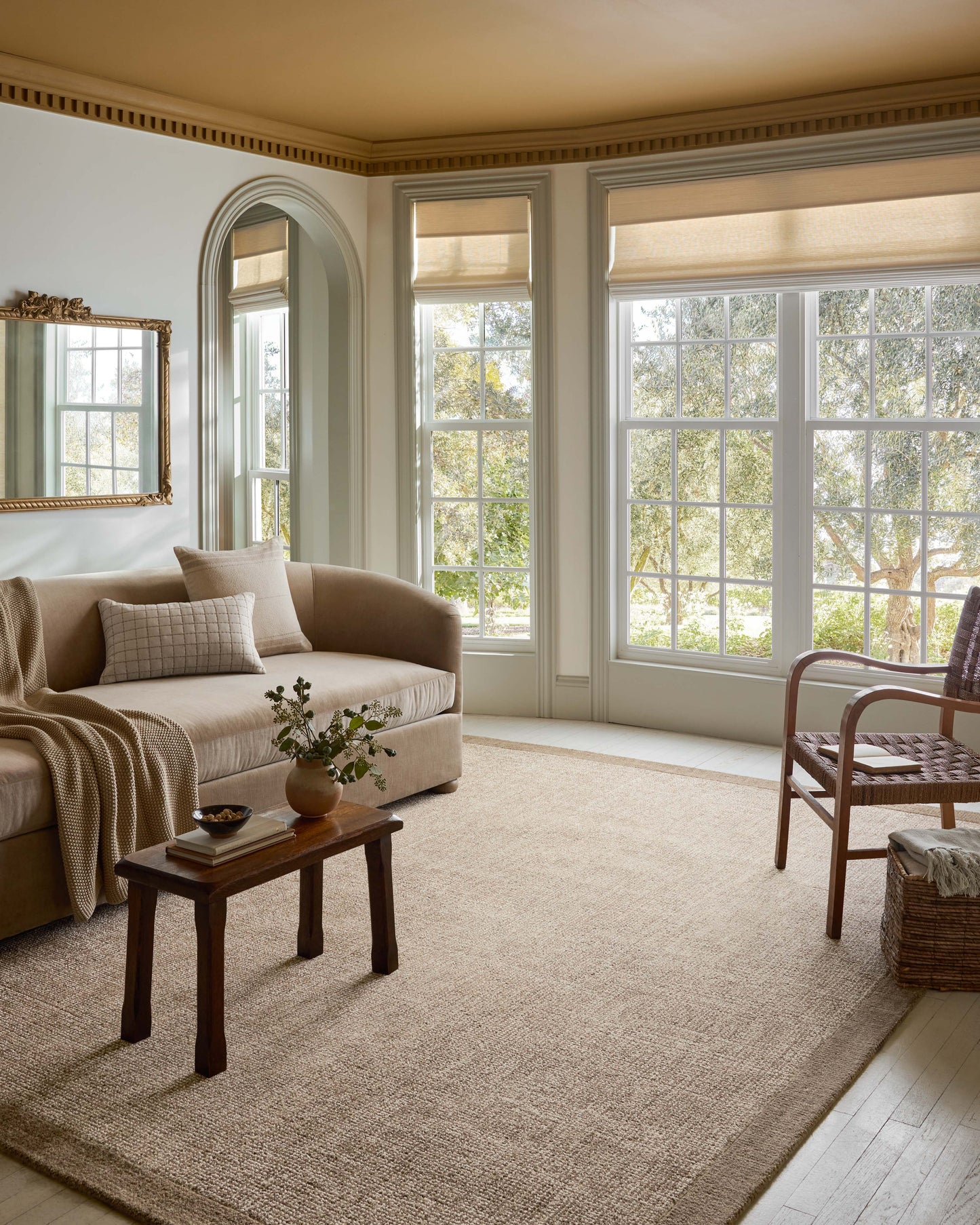 Magnolia Home by Joanna Gaines x Loloi Henley  Ivory Brown Contemporary