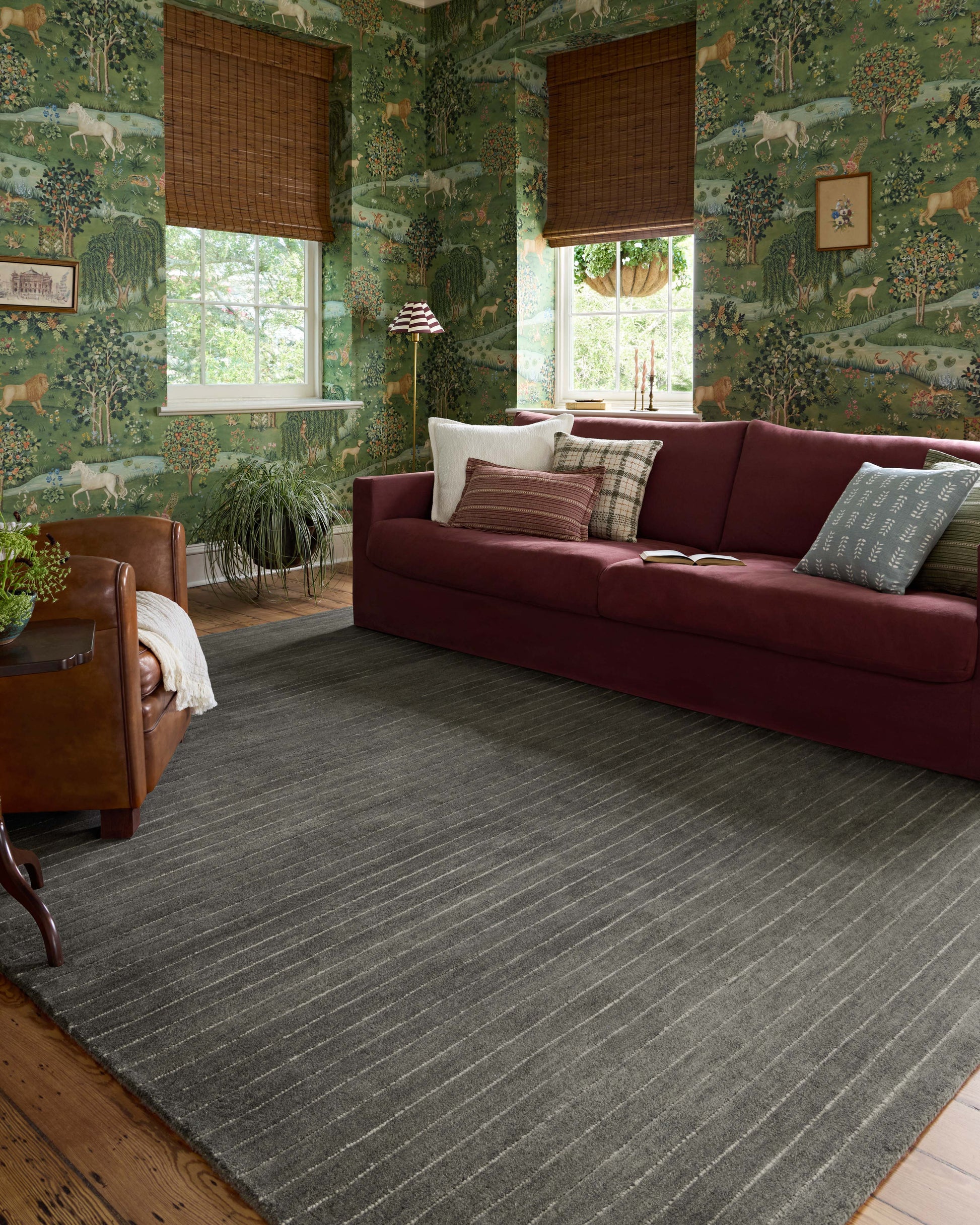 Chris Loves Julia x Loloi Henry  Charcoal Ivory Contemporary