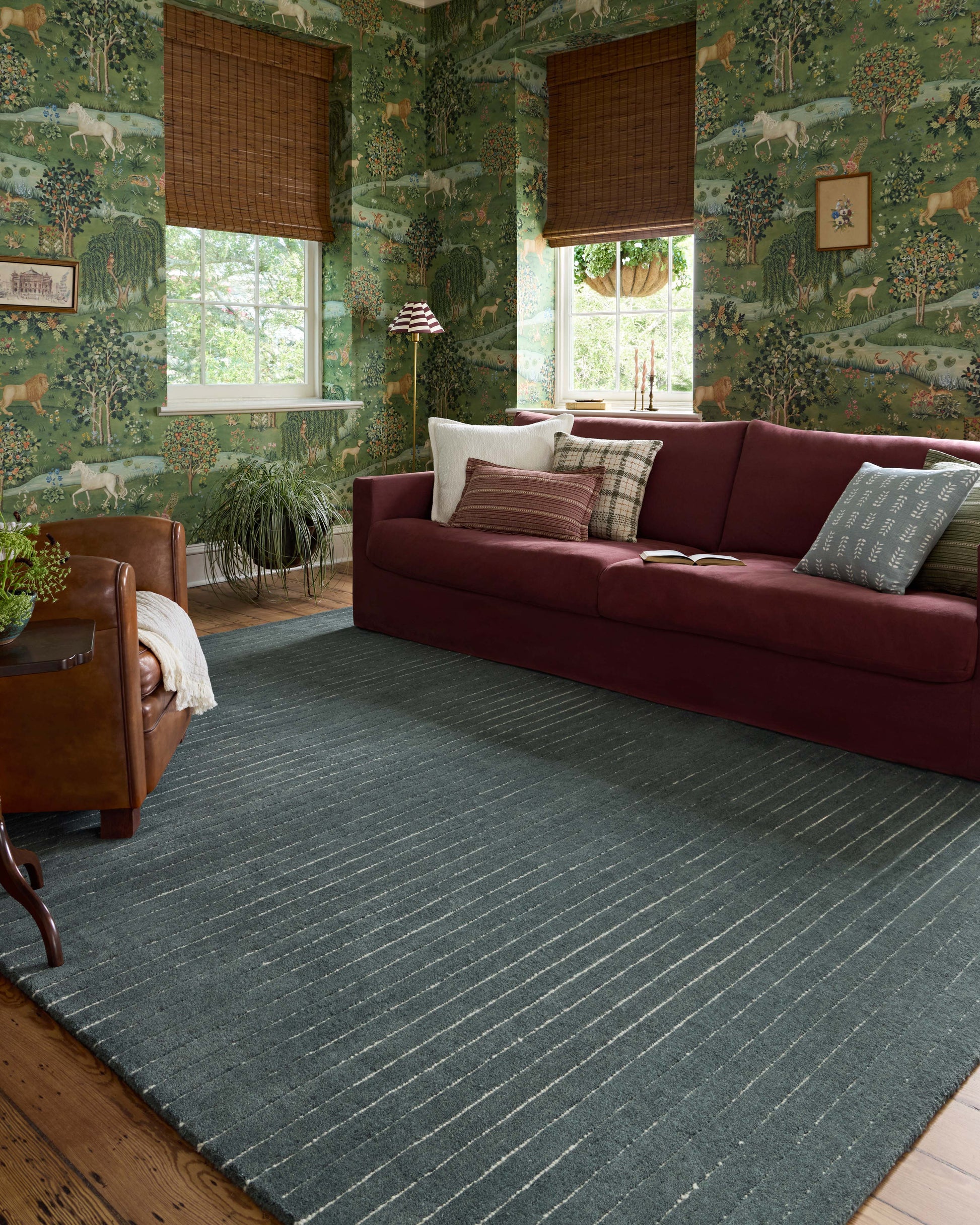 Chris Loves Julia x Loloi Henry  Denim Ivory Contemporary