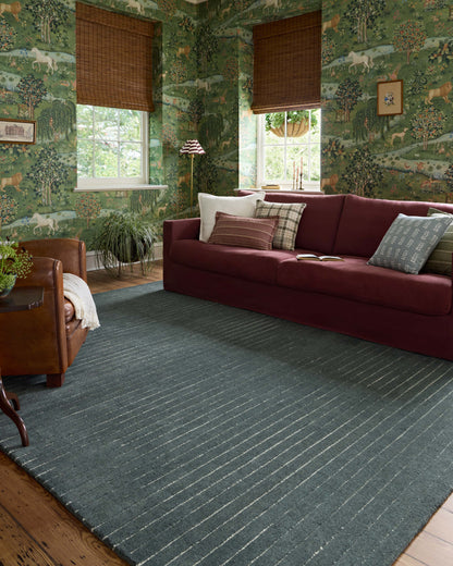 Chris Loves Julia x Loloi Henry  Denim Ivory Contemporary