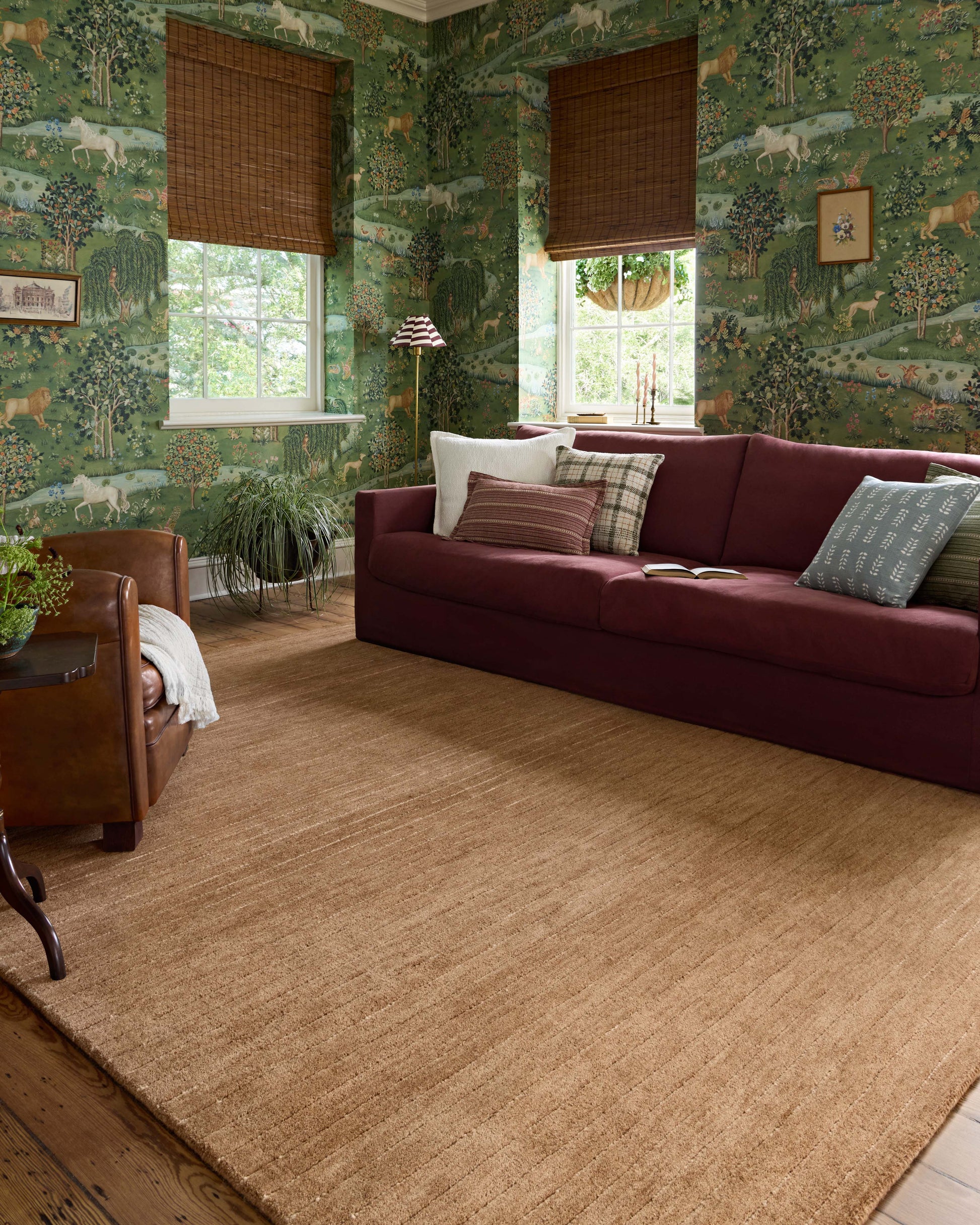 Chris Loves Julia x Loloi Henry  Rust Natural Contemporary