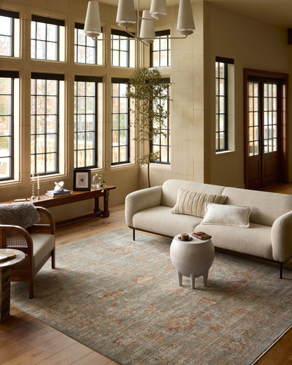 Loloi Heritage  Aqua Terracotta Traditional