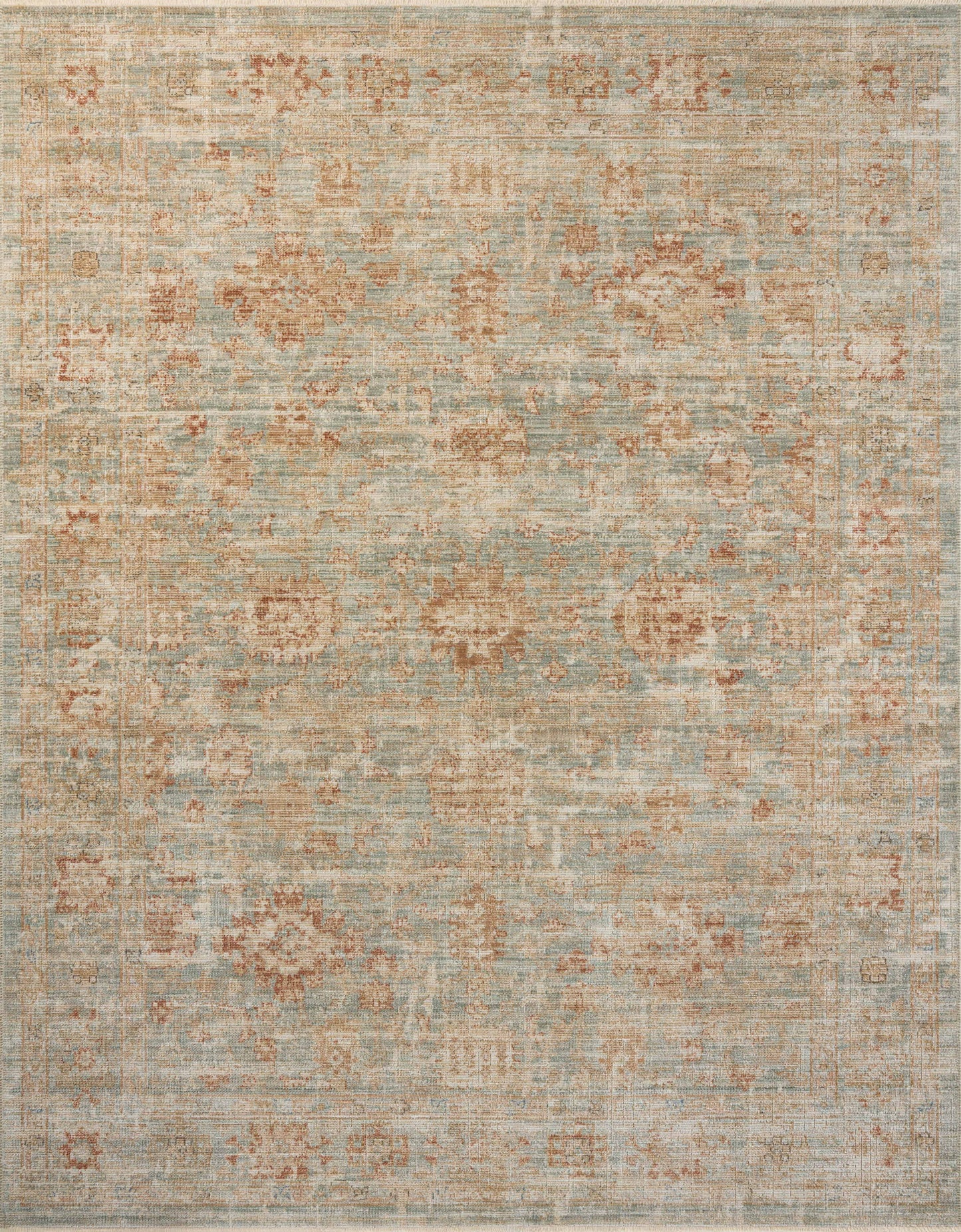Loloi Heritage  Aqua Terracotta Traditional