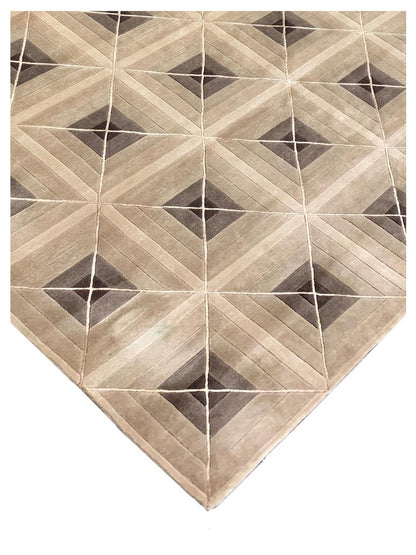 Artisan Teresa Lt.Brown Brown Contemporary Knotted Rug - Rugs - Artisan - Atlanta Designer Rugs