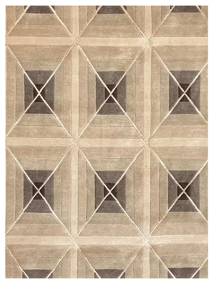 Artisan Teresa Lt.Brown Brown Contemporary Knotted Rug - Rugs - Artisan - Atlanta Designer Rugs