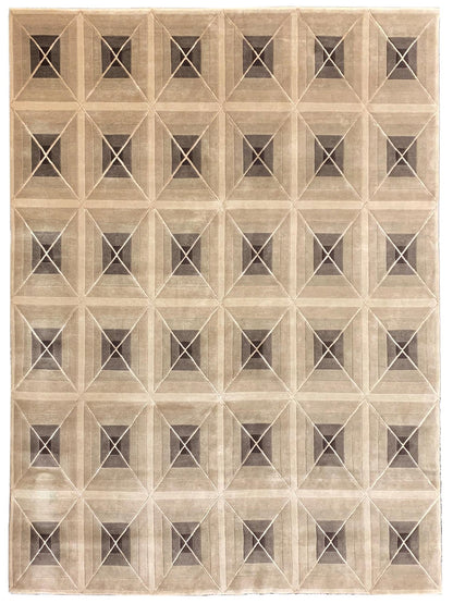 Artisan Teresa Lt.Brown Brown Contemporary Knotted Rug - Rugs - Artisan - Atlanta Designer Rugs