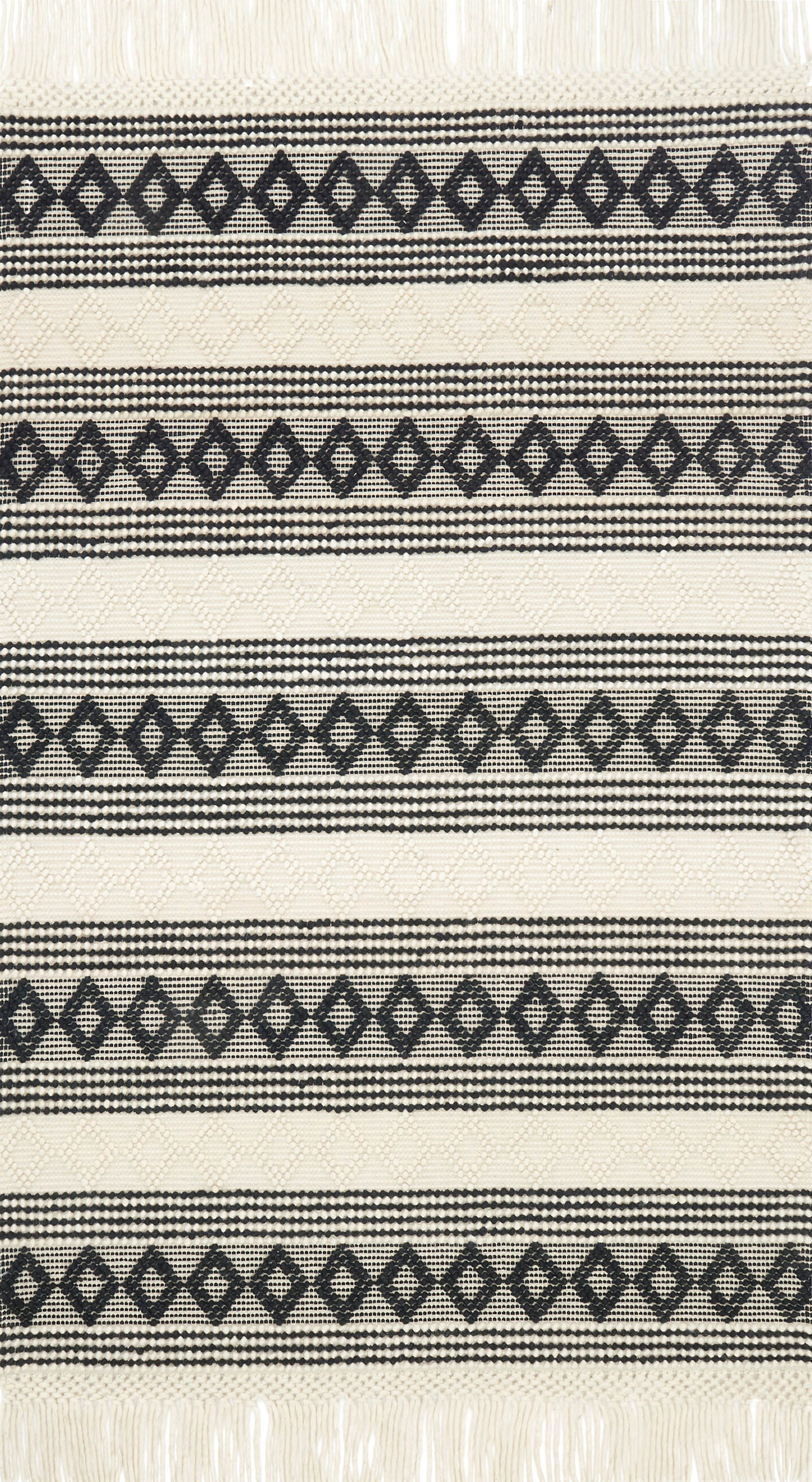 Magnolia Home by Joanna Gaines x Loloi Holloway  Ivory Black Transitional