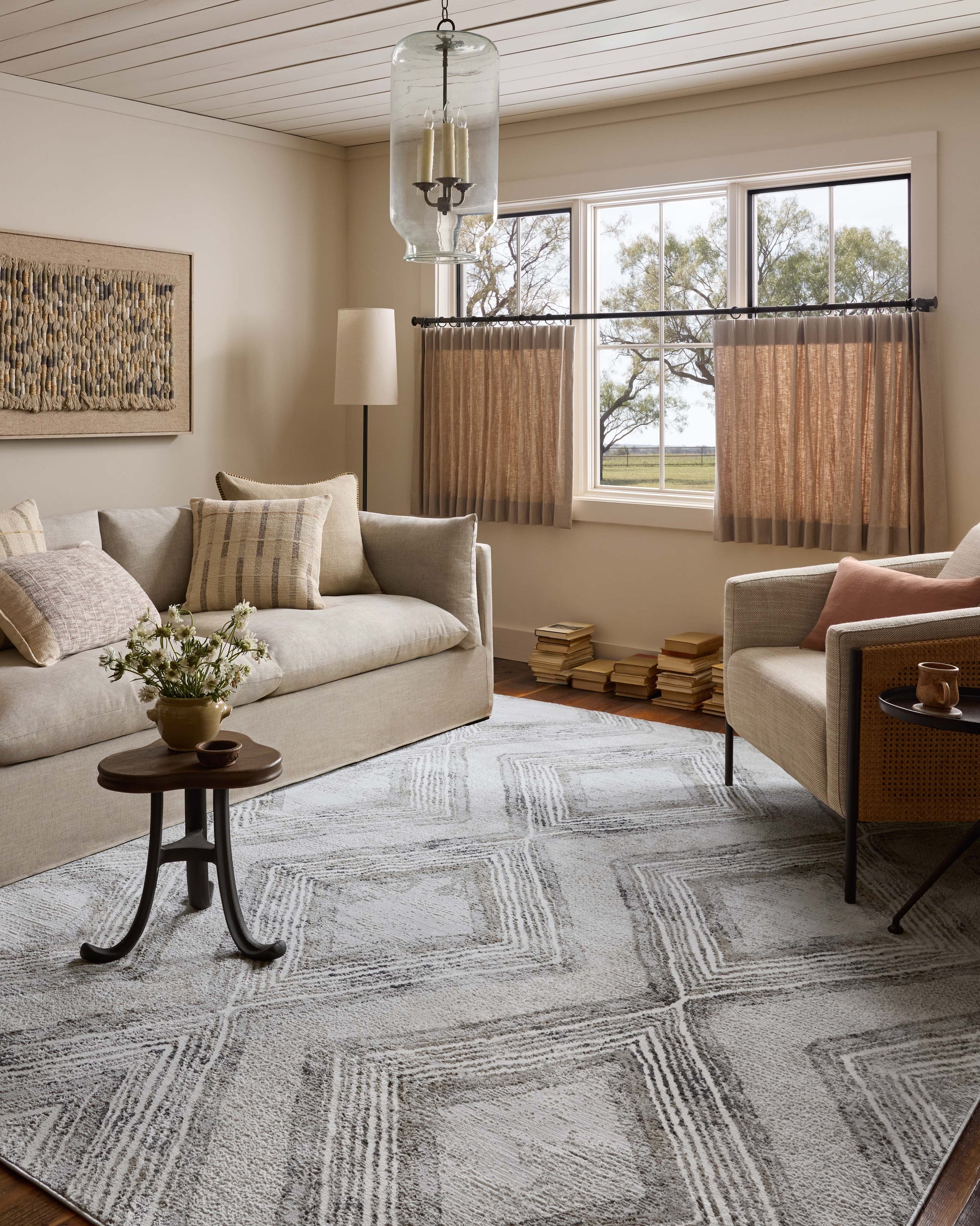 Loloi II Hollis  Mist Natural Contemporary