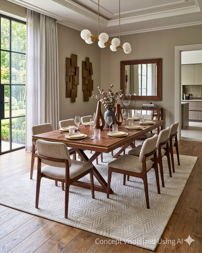 Artisan Harmony White White Contemporary Knotted Rug for Diningroom