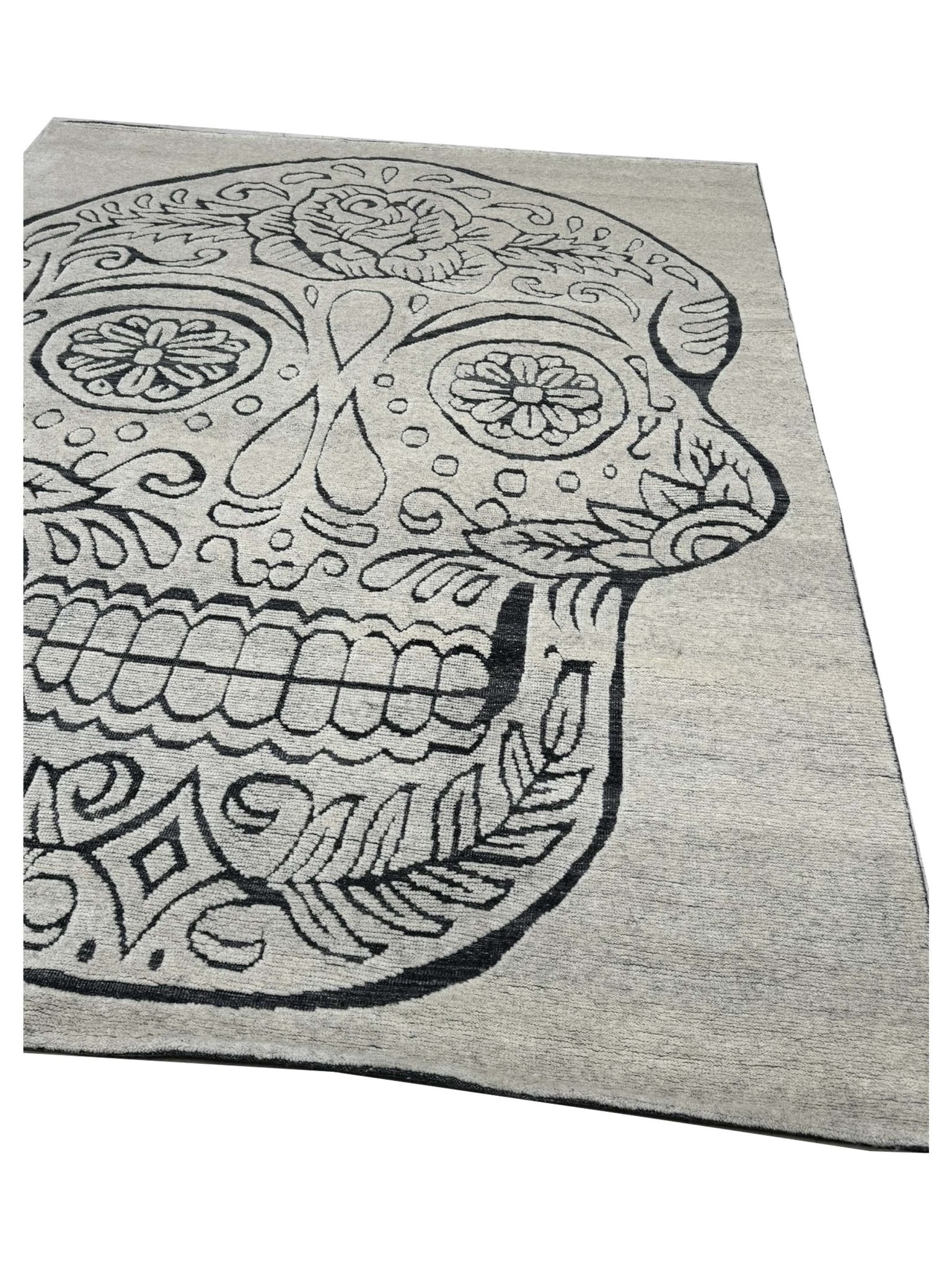 Artisan Harmony White Black Contemporary Knotted Rug - Rugs - Artisan - Atlanta Designer Rugs