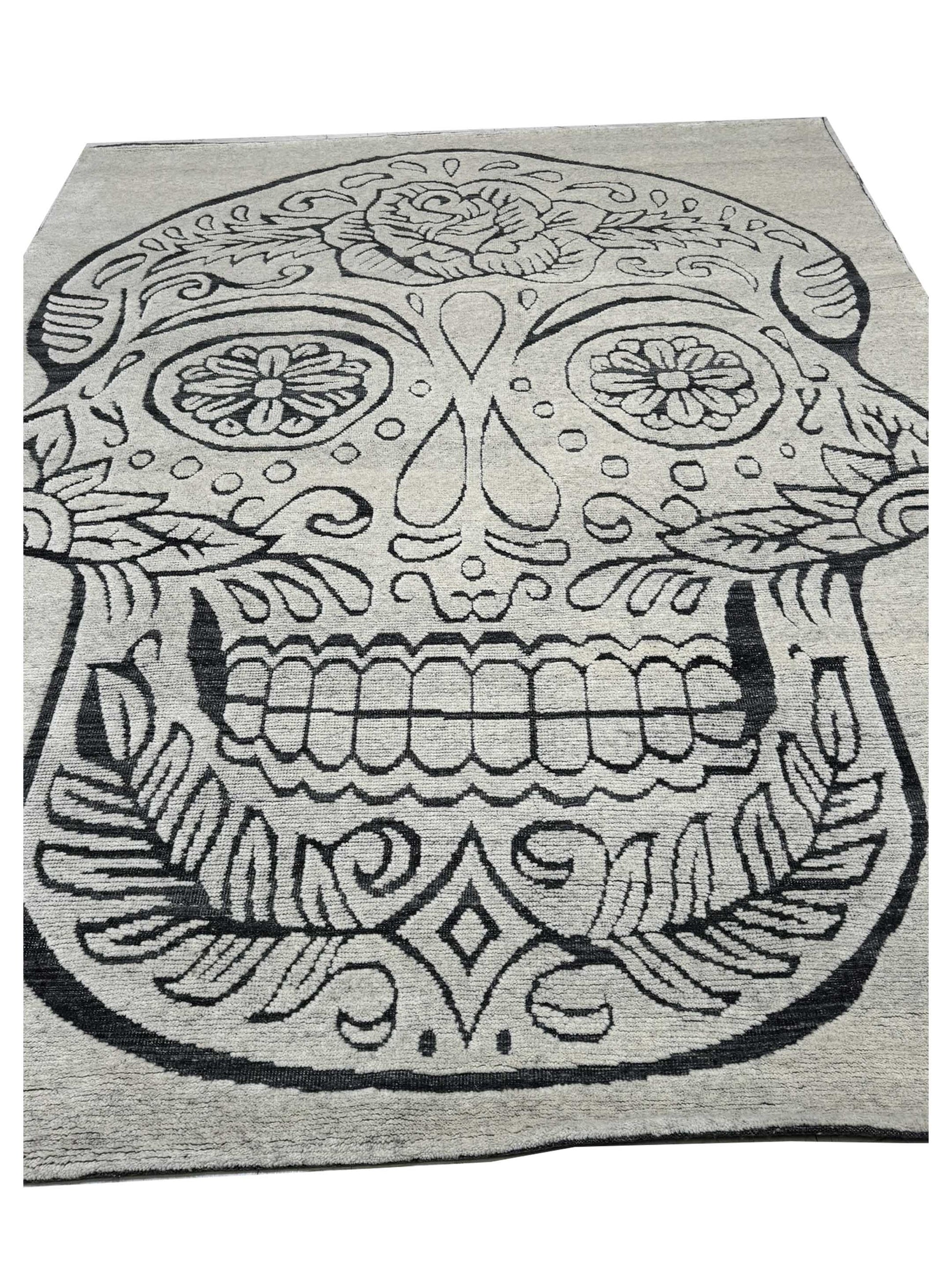 Artisan Harmony White Black Contemporary Knotted Rug - Rugs - Artisan - Atlanta Designer Rugs