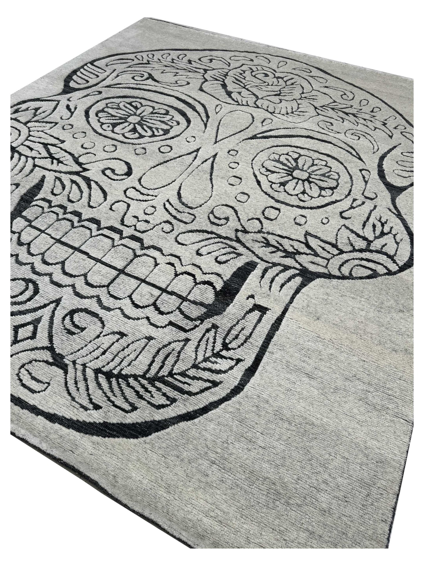 Artisan Harmony White Black Contemporary Knotted Rug - Rugs - Artisan - Atlanta Designer Rugs
