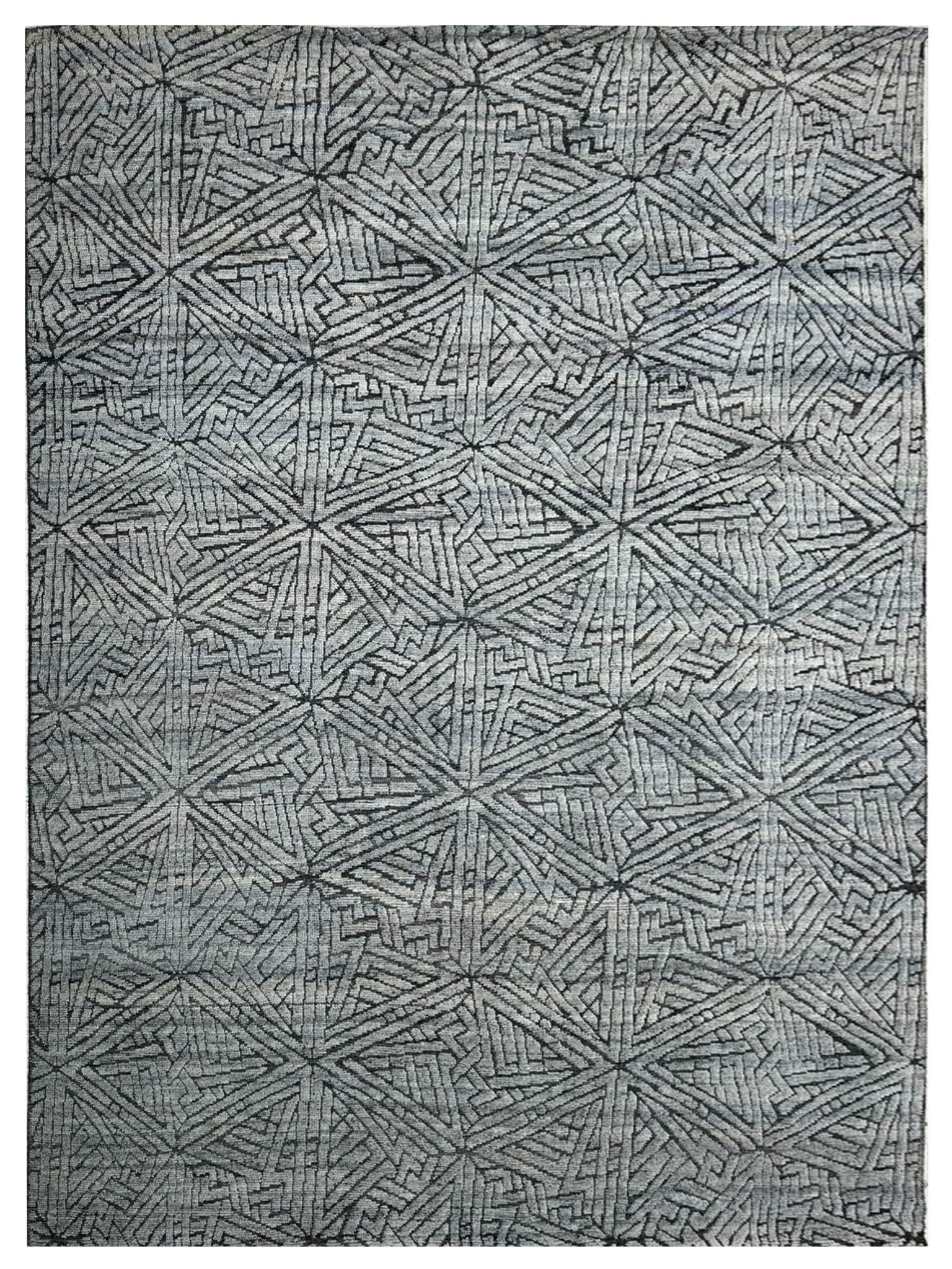 Artisan Harmony Grey Black Contemporary Knotted Rug - Rugs - Artisan - Atlanta Designer Rugs