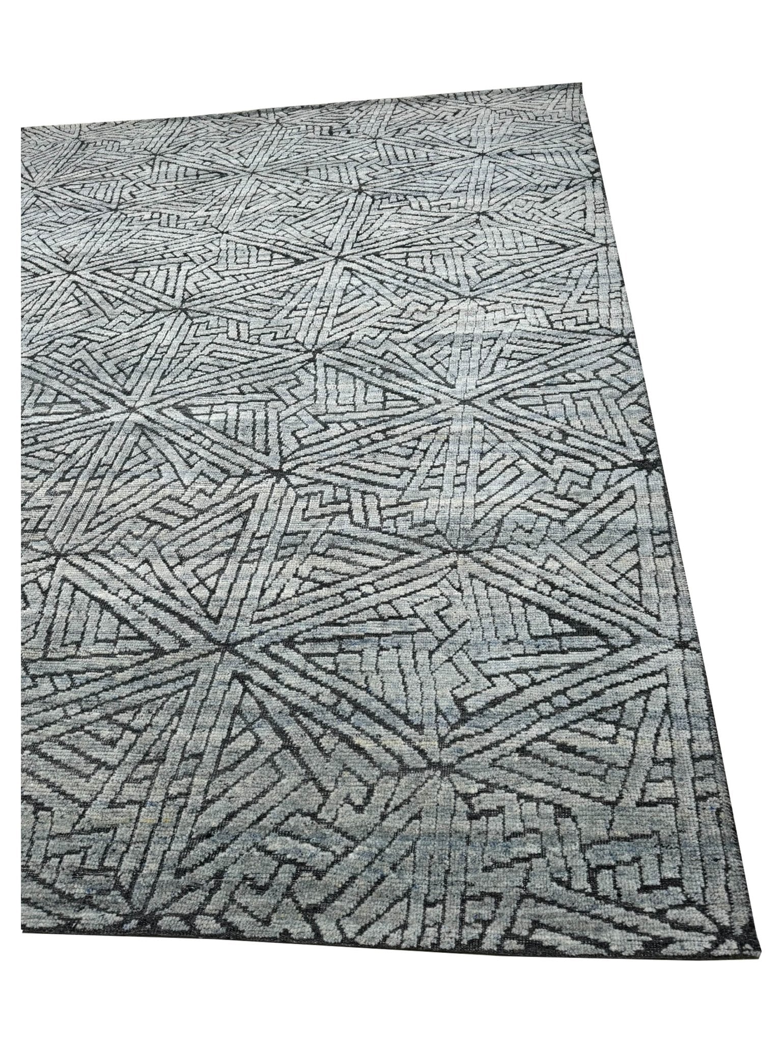 Artisan Harmony Grey Black Contemporary Knotted Rug - Rugs - Artisan - Atlanta Designer Rugs
