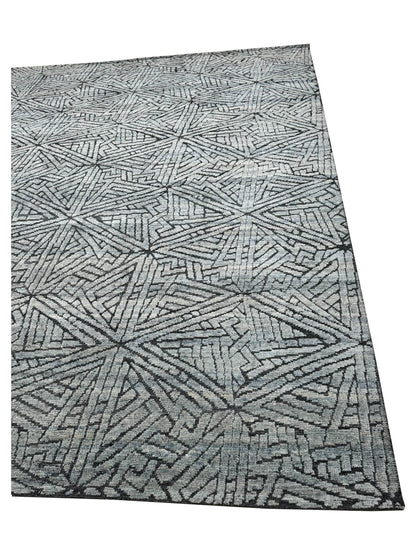 Artisan Harmony Grey Black Contemporary Knotted Rug - Rugs - Artisan - Atlanta Designer Rugs