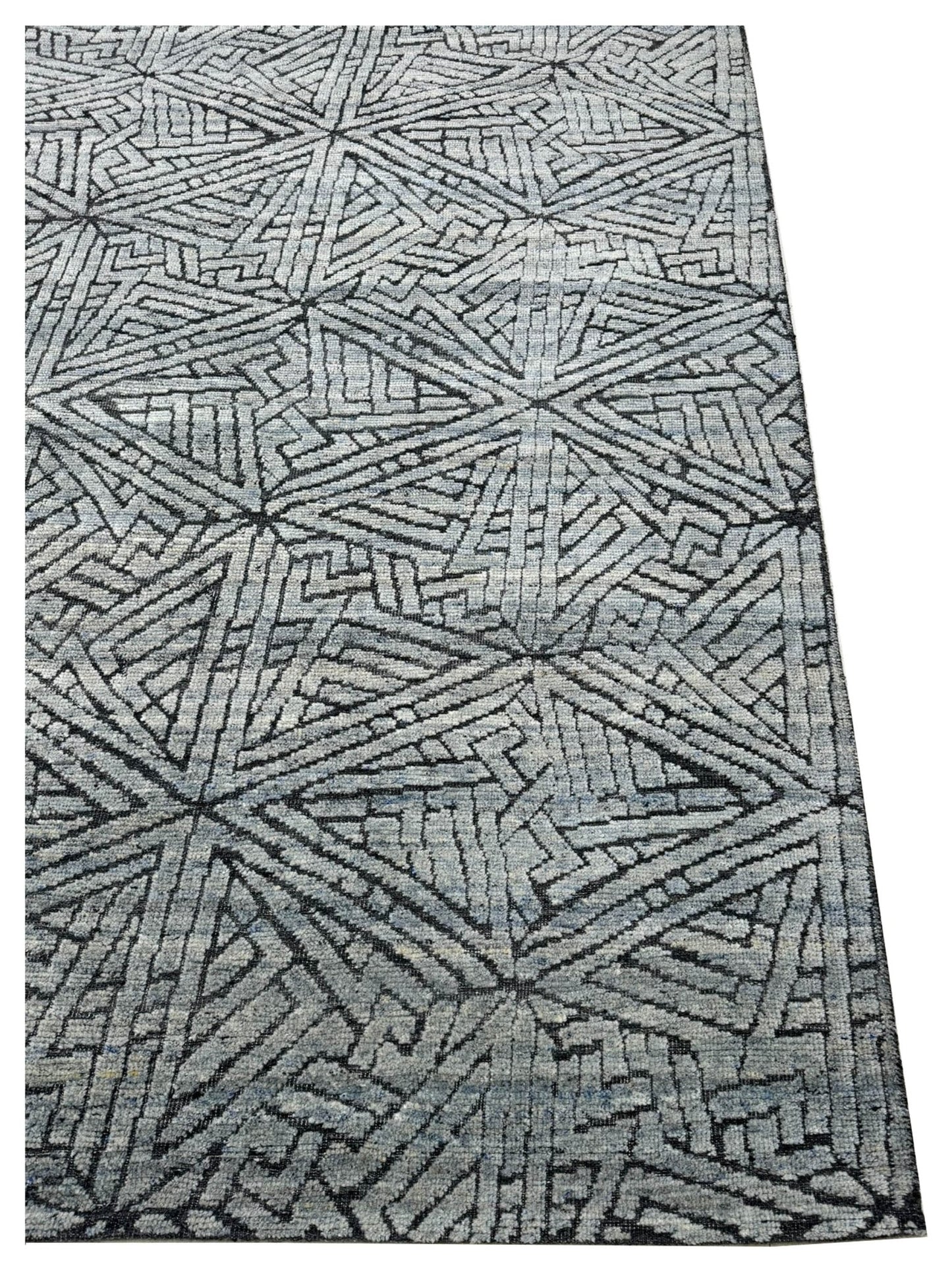 Artisan Harmony Grey Black Contemporary Knotted Rug - Rugs - Artisan - Atlanta Designer Rugs