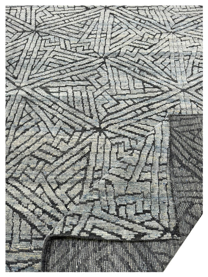 Artisan Harmony Grey Black Contemporary Knotted Rug - Rugs - Artisan - Atlanta Designer Rugs