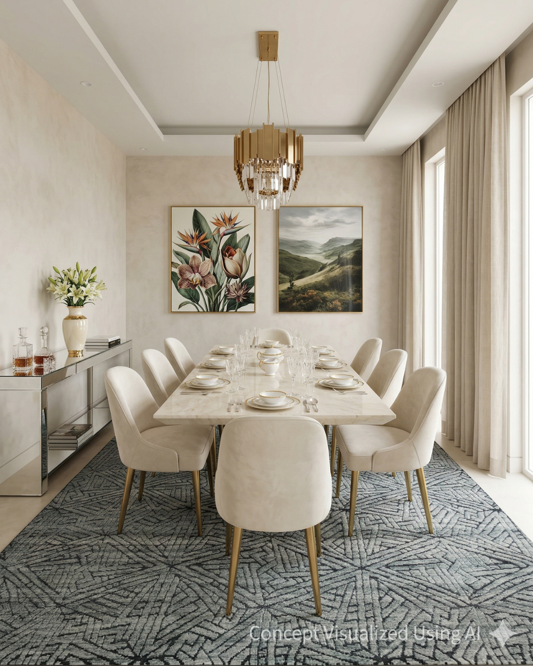 Artisan Harmony  Grey Black Contemporary Knotted Rug for Diningroom.