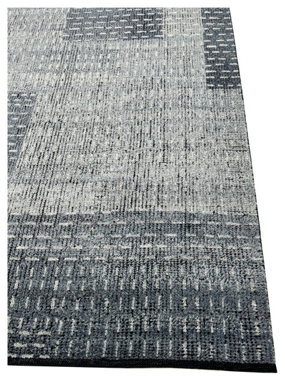 Artisan Harmony Blue Black Contemporary Knotted Rug - Rugs - Artisan - Atlanta Designer Rugs