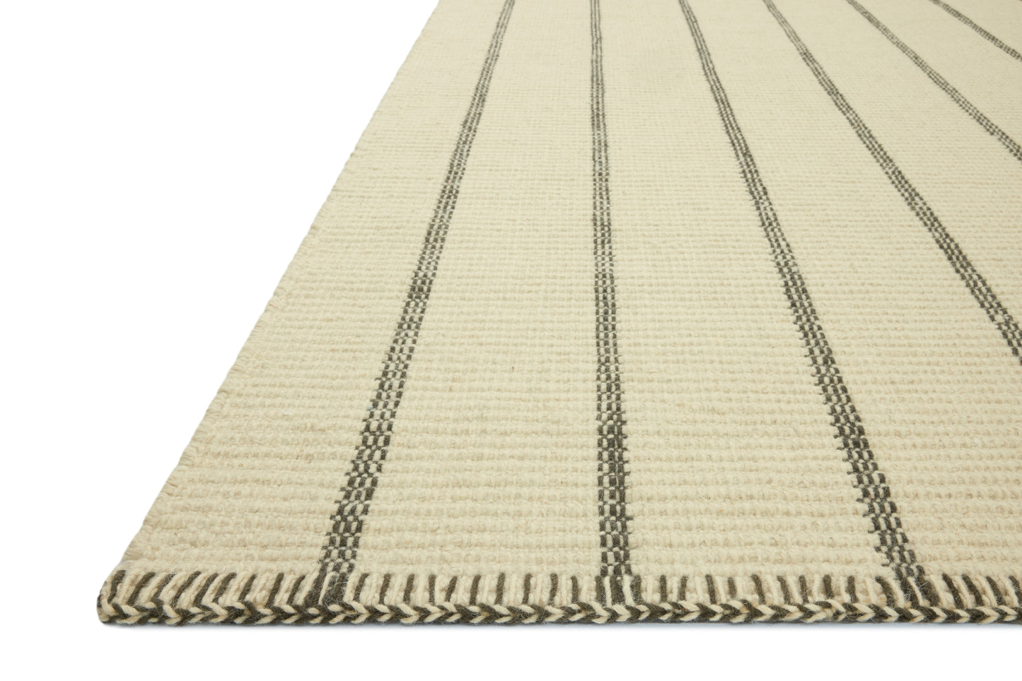 Amber Lewis x Loloi Harlan  Ivory Charcoal Contemporary