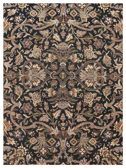 Limited Heywood HEY-203 Trible Navy Rusty Red Traditional Knotted Rug