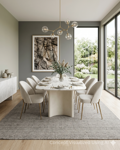 Artisan Texere Beige Transitional Woven Rug for Diningroom