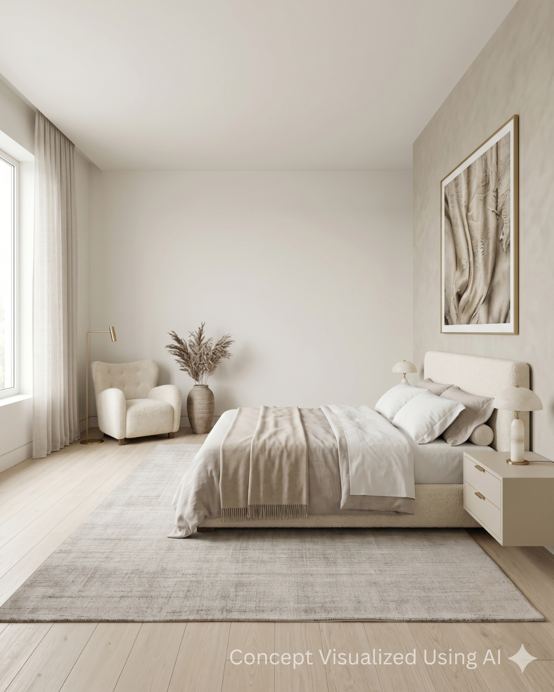 Artisan Texere Lt.Beige Transitional Woven Rug for Bedroom