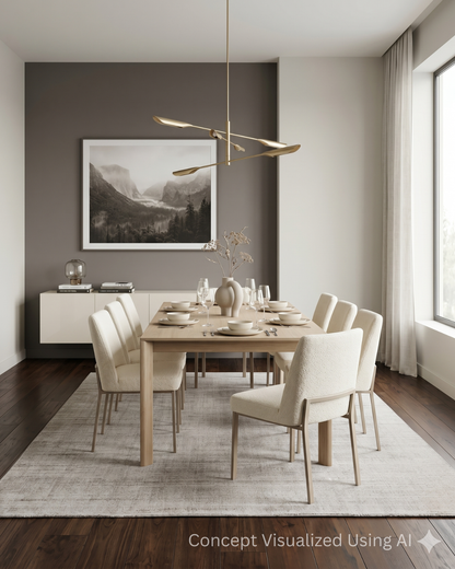 Artisan Texere Lt.Beige Transitional Woven Rug for Diningroom