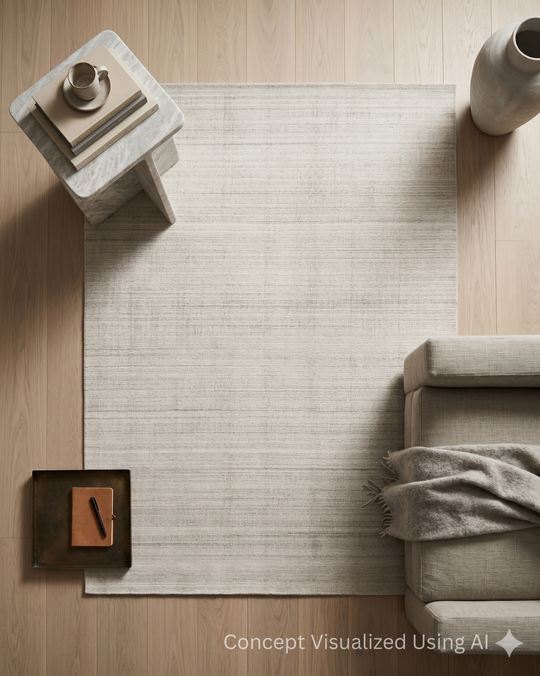 Artisan Texere White Transitional Woven Rug