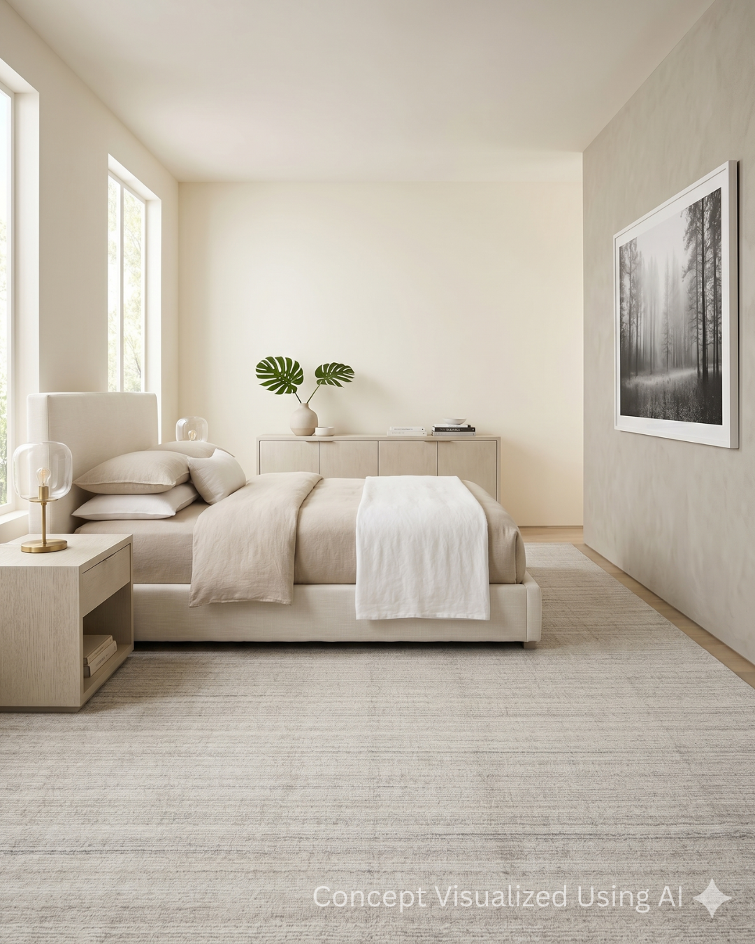 Artisan Texere White Transitional Woven Rug for Bedroom