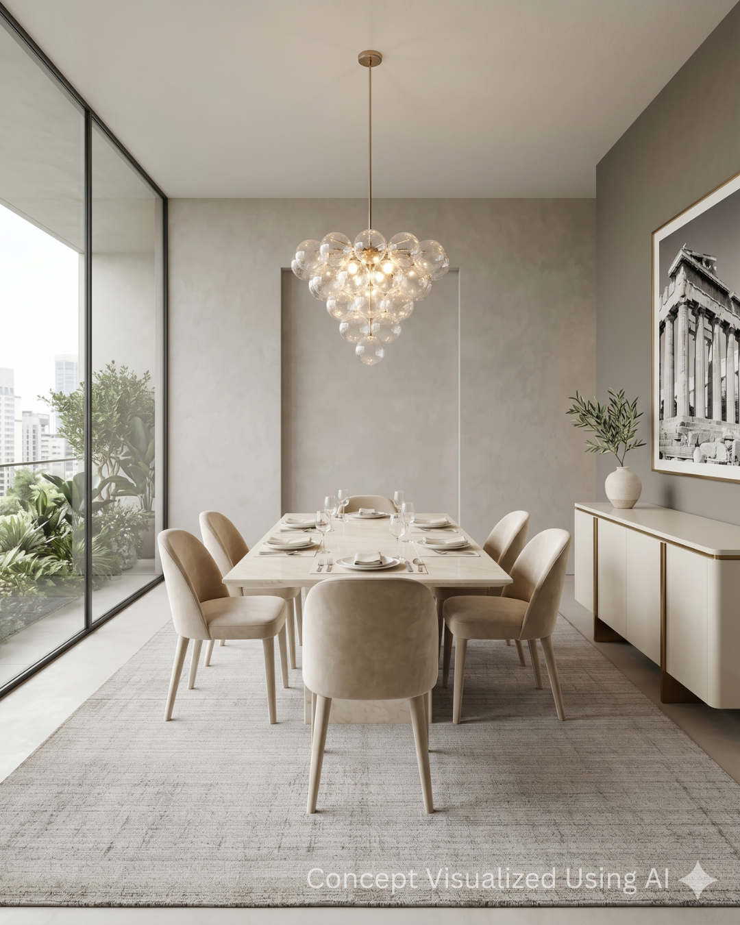 Artisan Texere Lt.Grey Transitional Woven Rug for Diningroom