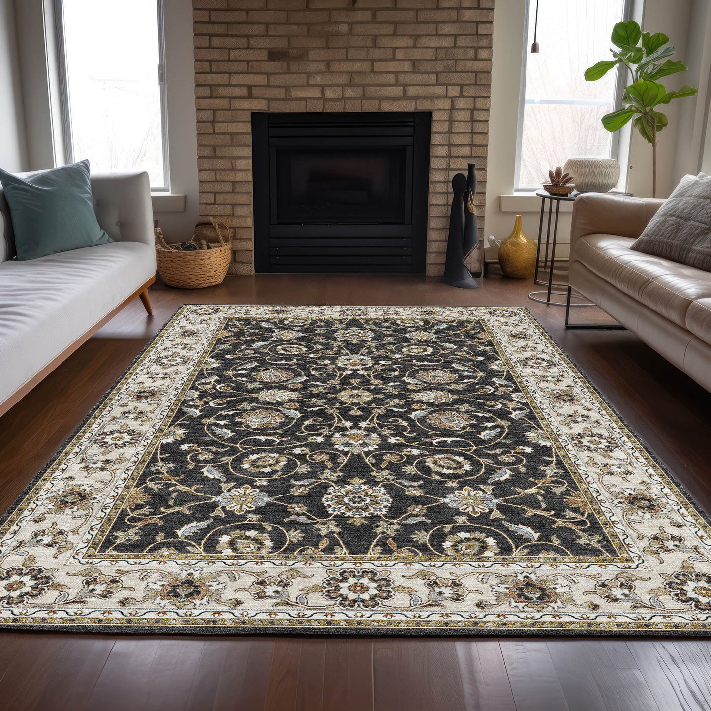 Dalyn Rugs Hatay  Black  traditional